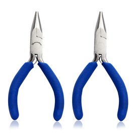 SPEEDWOX 3 Inches Chain Nose Pliers for Jewelry Making Mini Precision Long Nose Pocket Plier Slim Flat Jaws Small Hand Tools Professional Fine Pliers DIY Craft Beading Hobby Wire Work