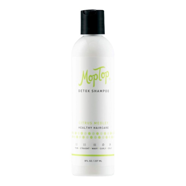 8oz, MopTop Detox Shampoo for Fine, Thick, Wavy, Curly & Kinky-Coily Natural hair, Citrus Medley