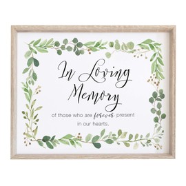 In Loving Memory Wedding Sign | (1) 8x10 Watercolor Eucalyptus Greenery Print on Textured Thick Cardstock Paper | In Memory of Loved Ones | We Know You Would Be Here Today Table Signs - NOT FRAMED