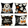 OBSEDE Fall Pillow Covers 18x18 Set of 4, Gentleman Ghost