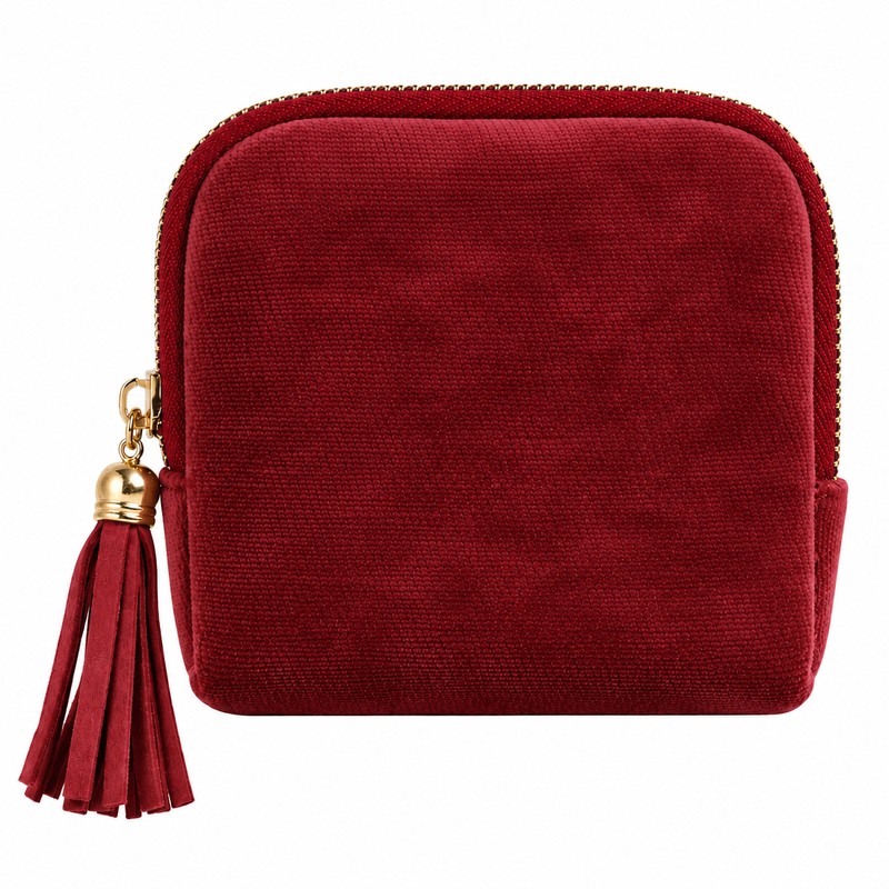 Velvet Jewelry Organizer Pouch for Travel – Zipper Storage with