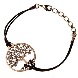 Delicate Tree of Life Peace Bronze Adjustable Bracelet