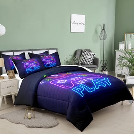 NINENINE NINENINE Boys Gaming Bedding - Twin Set With 1 Comforter & 1 Pillowcase