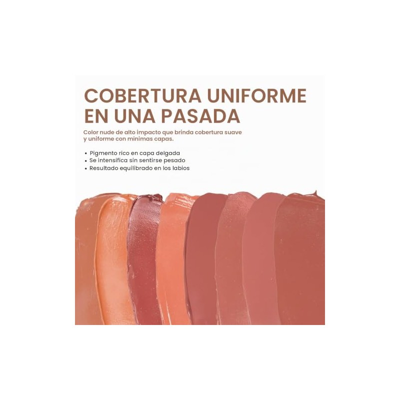 Palladio Lápiz Labial Líquido Mate Transfer Proof Nude Vegano