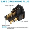 3 Wire Grounding Plug Extension Cord Straight Blade Adapter Replacement