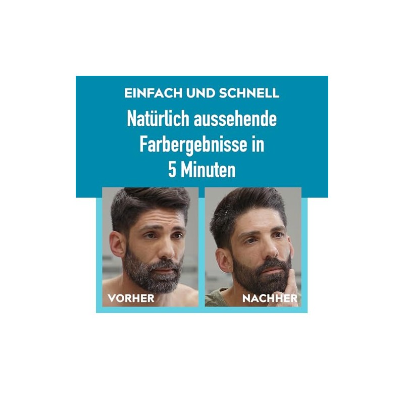 Just for Men Moustache and Beard Black Brown Dye, Eliminates