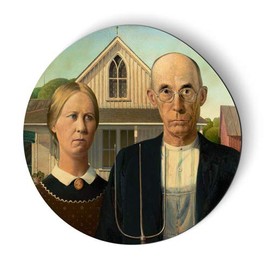American Gothic Circle - Magnet - Flexible Waterproof - Fridge Locker - 3"