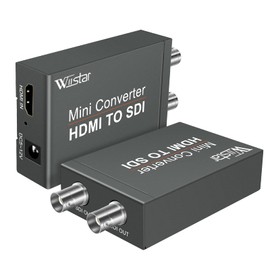 Wiistar HDMI to SDI Converter 1080P HDMI to 3G-SDI Video Audio Adapter Support 2 Way Dual SDI Output for Camera CCTV