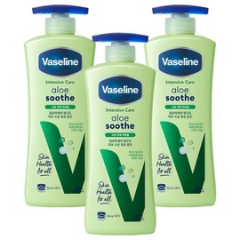 Vaseline Intensive Care Aloe Sooth Body Lotion, 400ml, 3 pieces / 바세린 인텐시브 케어 알로에 수드 바디로션, 400ml, 3개
