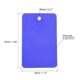 MECCANIXITY Blank Waterproof Eyelet Hole Plastic Shipping Tags, for Product Identification Tags, Valve Marking, Outdoor Tagging,1.2 x 2 Inch Blue Pack of 100
