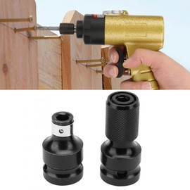 Adaptador de Impacto Completo de 2 Piezas de 1/2 a 1/4 de Tamaño Estándar SAE Kit de Conversión de Destornillador de Impacto Y Llave | Adaptadores de Enchufe de Bloqueo | Detención de Bola | Unidad Cu