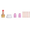 9Pcs/Set TIG Gas Lens Collets Body Brass Nozzle Ceramic Cup