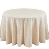 SARO LIFESTYLE Poly and Linen Blend Toscana Tablecloth with Hemstitch