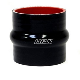 HPS HTSHC-238-L4-BLK Silicone High Temperature 4-ply Reinforced Straight Hump Coupler Hose, 75 PSI Maximum Pressure, 4" Length, 2.38" ID, Black