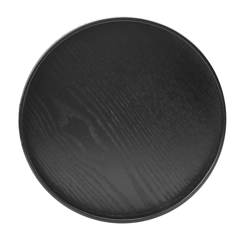 Pissente Black Round Tray 24 x 24 x 2.5cm Serving