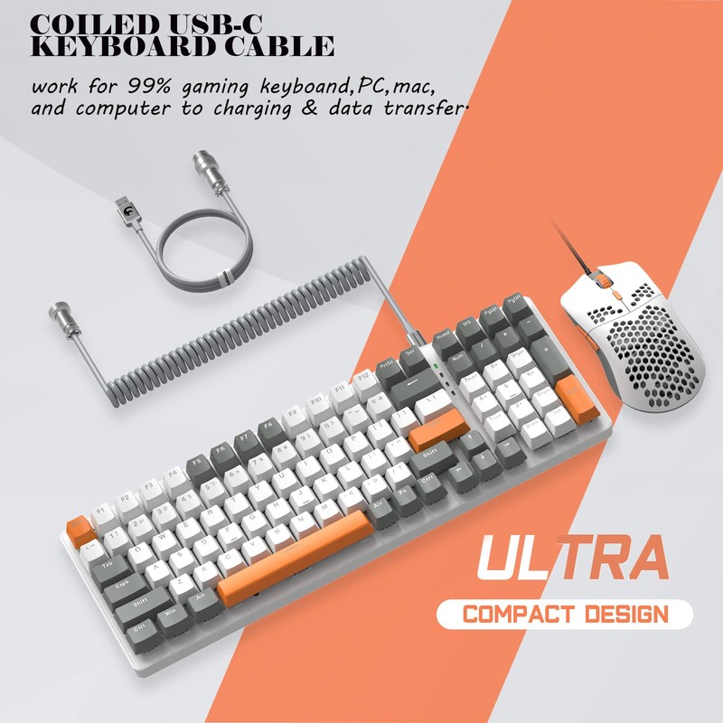 ZIYOULANG K3 Mechanical Gaming Keyboard and Mouse Combo - 98Key