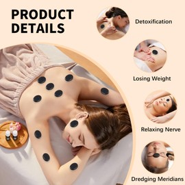 VARKAGE Hot Stone Massage Set, Durable Hot Stone Stones, Hotstone Massage Stones for Hydrotherapy and Full Body Relaxation Massage for Relaxing the Body Enjoy the Mood Pack of 10