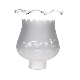 B&P Lamp 1 5/8 Inch Fitter Colonial Style Frosted and Etched Design Glass Lamp Shade for Vintage and Antique Style Globes