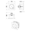 nuie MDPB01 Modern Bathroom Dual Flush Square Push Button for