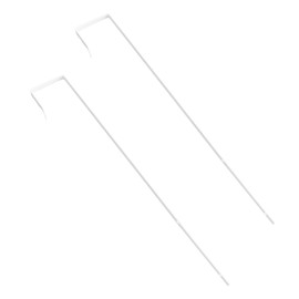INCREWAY Over-The-Door Mirror Hanger, 2 Height Adjustable Door Mirror Hanger Set Over The Door Mirror Hooks Mirror Brackets Set, White