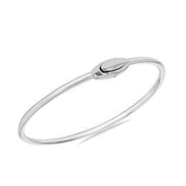 Tuscany Silver Women's Sterling Silver Rhodium Plated Flexible Bangle