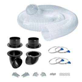 POWERTEC 4" x 10' Dust Collection Hose w/ 4pcs Key Hose Clamps and fittings for cyclone dust separator for Table Saw, Band Saw, Planer, Jointer, Woodworking and WoodShop Dust Collection System (70416)