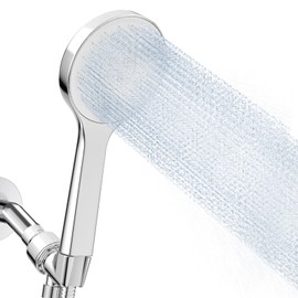 JOMOO Handheld Shower Head, 3-Spray High-Pressure Showerhead Set with One Button Self-Cleaning Nozzles, DOE Certified Bathroom Shower Head with 71" Shower Hose & Adjustable Holder, Chrome