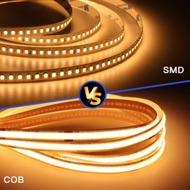 Tayire COB LED Strip Light DC24V Warm White 3000K, 10M 320LED/m Light Strip CRI95+ 8mm Super Bright LED Flexible for Parties, Counters, Home Decoration(LED Only)