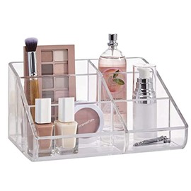 MEKBOK Transparent Cosmetics Storage Manager - easily organizes your cosmetics, jewelry and hair accessories. It looks elegant to sit on the dresser, bathroom counter or dresser.