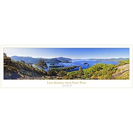 Lake George from First Peak, Adirondack Print by Carl Heilman II, 12" x 36" - 33042022