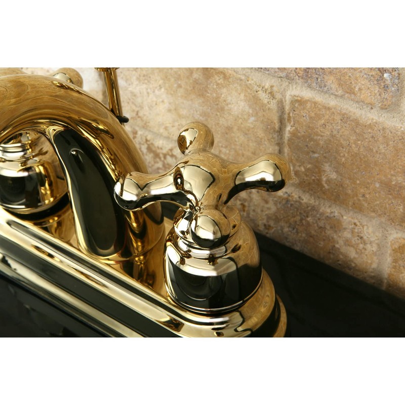 Kingston Brass KB5612AX Restoration 4-Inch Centerset Lavatory Faucet, Polished