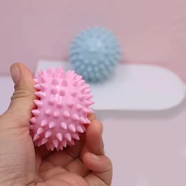 2-Pack Spiky Dog Chew Balls for Aggressive Chewers, Durable TPR Rubber Balls, Non-Toxic Dental & Fetch Toy for Small, Medium & Large Dogs