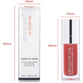 Brillo de Aceite para Labios,6ml Brillo de Aceite para Labios Hidratante Hidratante Alto Brillo Larga Duración Tinte de Labios Rosa Gel de Labios Aceite de Labios Brillante