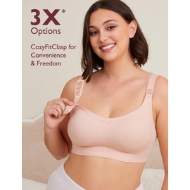 Momcozy Pumping and Nursing Bra for Breastfeeding, 3-in-1 Maternity Bra, CozyFitClasp for Wearable Breast Pump M5, S12 Pro