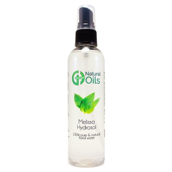 Melissa Hydrosol - 4 fl oz Plastic Bottle w/Black Spray Cap - 100% pure, distilled from essential oil