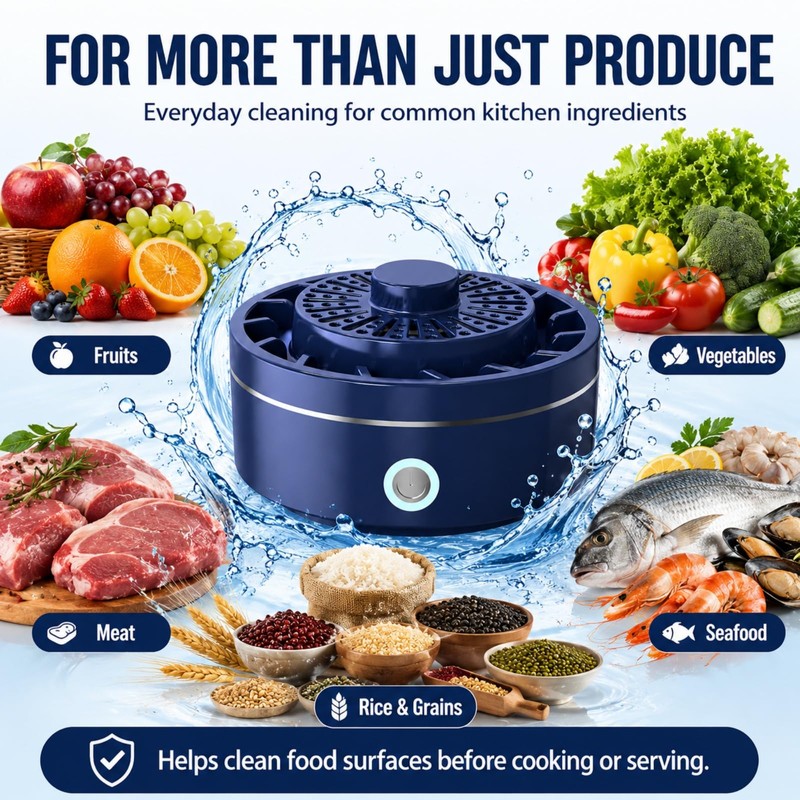Fruit and Vegetable Washing Machine, Portable Produce Purifier with Hydroxyl