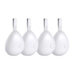 Air Tags-4 Pack, Air Tracker, Key Finder Works with Find My App (iOS Only), Key Finder Locator with Sound, Worldwide Tracking Tags for Luggage, Pet, Wallet, Phone, Kids (White_4pcs)