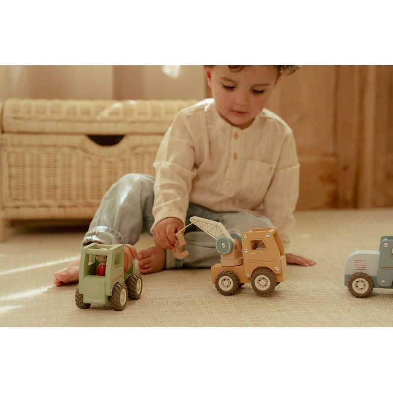 Little Dutch 2529 Wooden Car Concrete Mixer – Green