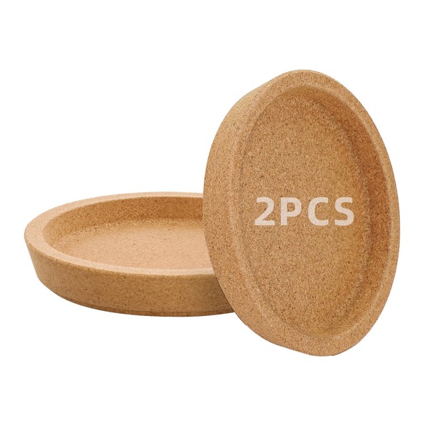 2Pcs Cork Coasters for Drinks Absorbent, Etra Thick with Rising
