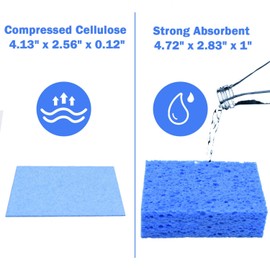 YoleShy 48 Pack Sponges Kitchen Natural Compressed Cellulose Sponges Durable Dish Sponge for Cleaning & DIY for Kids Reusable