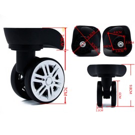 A09 Left & Right Replacement Wheels No Noise Luggage Trolley Case Luggage Wheels Suitcases Replacement Parts, One