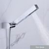 D-Soundwell Shower Head,White/Black,ABS Material,Bathroom 3 Function Square Shower Head with