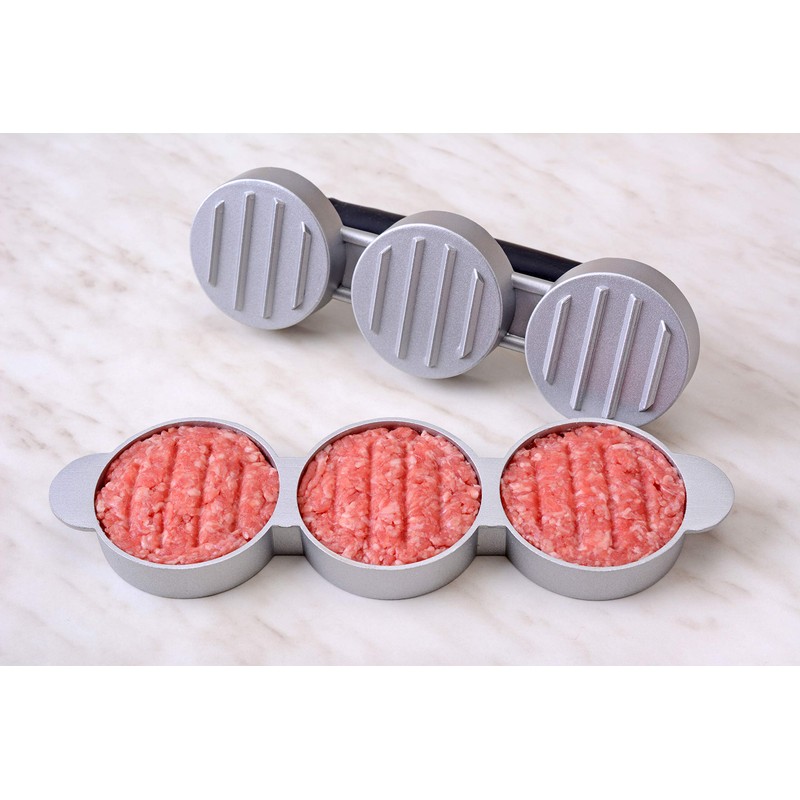 GRÄWE Hamburger Press for 3 Mini Burger Patties, 3 Mini
