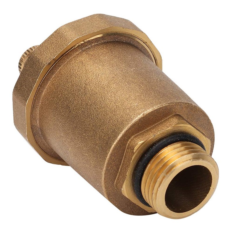 Brass bleed opening, male thread air vent, automatic disposable bleed