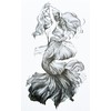 HB827 Mermaid Tattoo Sea Being Tattoo Temporary Fake Tattoo