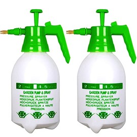JoyTube 2 Pcs Garden Pressure Sprayer, 2-Liter Pump Water Sprayer Bottle Portable One-Hand Grip for General Use Washing Cleaning (Green)