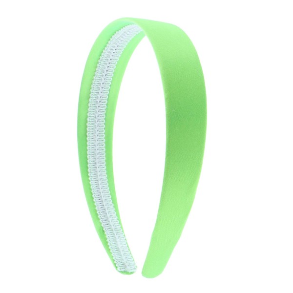 Bright Green 1 Inch Satin Hard Headband