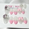 Pink Princess' Dignity Handmade Nail Tips - Short Oval /