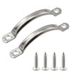 PZRT 2pcs 95mm Stainless Steel Door Handle Cabinet Drawer Hardware