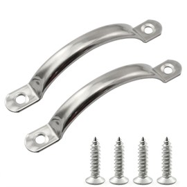 PZRT 2pcs 95mm Stainless Steel Door Handle Cabinet Drawer Hardware Solid Handles Pulls